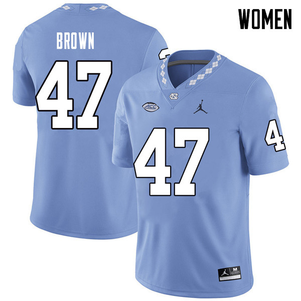Jordan Brand Women #47 Zach Brown North Carolina Tar Heels College Football Jerseys Sale-Carolina Bl
